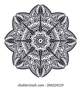 african style round pattern