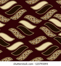 African style seamless pattern with wild animals skin