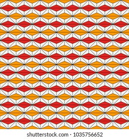African style seamless surface pattern with abstract figures. Ethnic and tribal print with geometric forms. Ornamental background with repeated rhombuses and triangles. Digital paper, textile print.