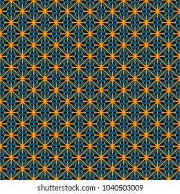 African style seamless surface pattern with abstract figures. Bright ethnic and tribal print with geometric forms. Ornamental background with grid motif. Digital paper, textile print. Vector art