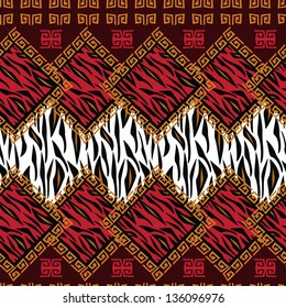 African style seamless with wild animal skin pattern