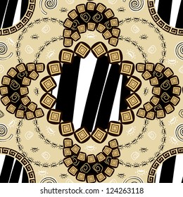 African style seamless with zebra skin pattern