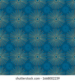 Patrón de diseño del Sol Africano para la impresión textil y de tejidos