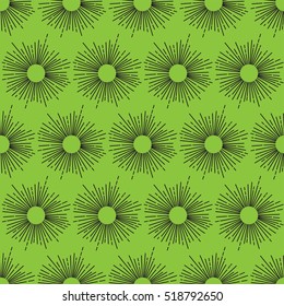 African sun green pattern