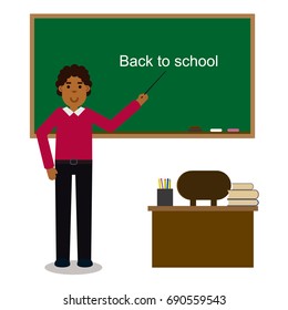 African teacher in class