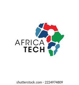 african technology vector illustration logo design