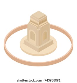 African temple icon. Isometric illustration of african temple vector icon for web