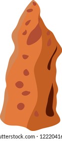 African termite mound simple illustration