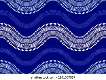 african textile art curvy zig zag and circle point seamless pattern, textile art, fashion background artwork for print, vector file eps10.