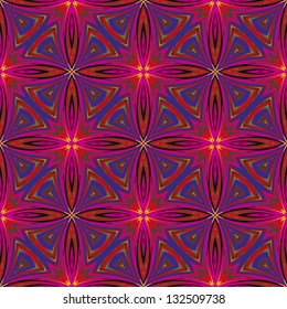 African textile design. Modern and fancy fabrics with traditional motifs in vector art, seamless