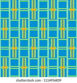 African textile fabric, cloth kente. Ethnic seamless pattern.