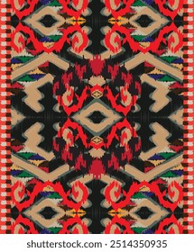Patrón inconsútil textil africano en 
fondo beige. Patrón geométrico étnico africano tradicional. Ilustración vectorial abstracta de estilo azteca. diseño para textura textil, tela, ropa y envoltura.