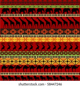 African texture with animals