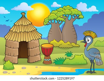 African thematics image 1 - eps10 vector illustration.