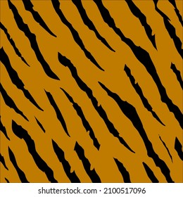 African Tiger Vector Pattern. Black Tropical Zebra. Line Tropical Background. Animal Texture. Abstract Vector Stripe Pattern. Scratch Tiger Pattern. Orange Grunge. Brown Cute Tiger. Brown Jungle Print