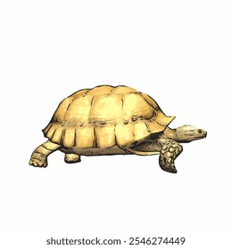 African tortoise animal vector ilustration realistic design template 