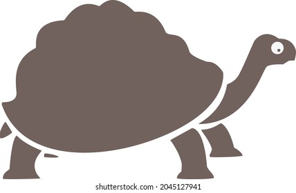 African tortoise vector illustration.
Tortoise logo icon, side view profile.