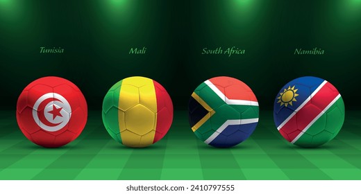 African tournament 2023, Match schedule template, group E flags of africa countries