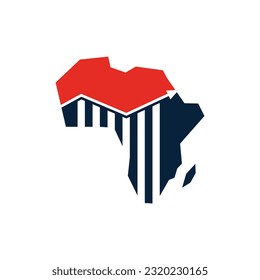 African Trade icon logo design template, chart graphic illustration logo