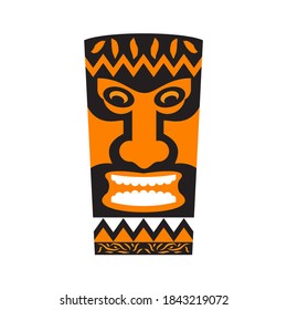 African traditional mask logo design vector template