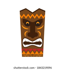 African traditional mask logo design vector template