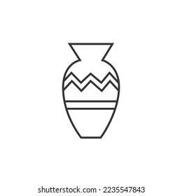 african traditional pot vector icon