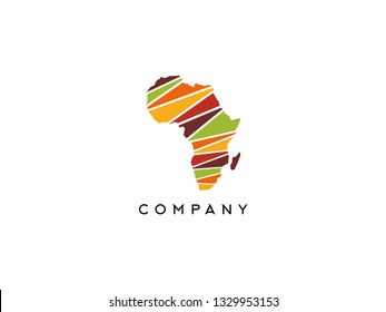 African Travel and Tourist vector logo. African Map logo template - Vector - Logo