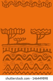  African tree. African landscape