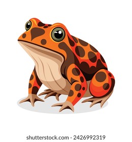 African tree toad vector illustration on white background