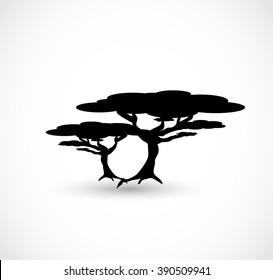 African Trees Icon Vector