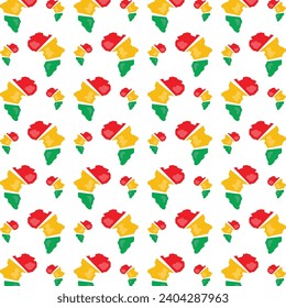 African trendy smart seamless pattern colorful illustration background
