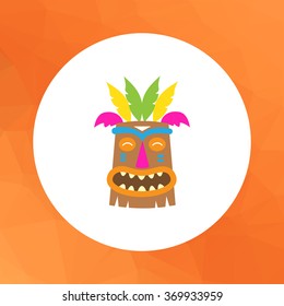African tribal mask icon