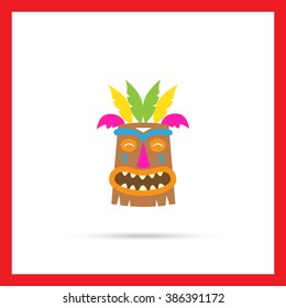 African tribal mask icon