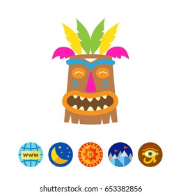 African tribal mask icon
