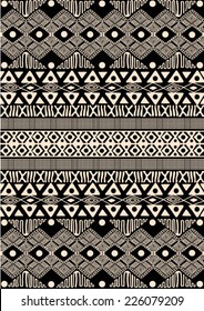 African tribal pattern,ethnic style in vector.