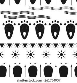 African tribal seamless pattern