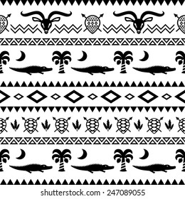 African Tribal Seamless Pattern Ethnic Ornament Stock Vector (Royalty ...