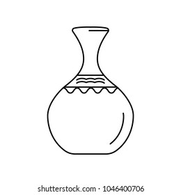 African vase icon. Outline african vase vector icon for web design isolated on white background