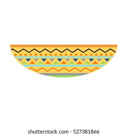 African vase vector illustration.