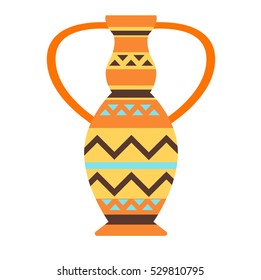 African vase vector illustration.