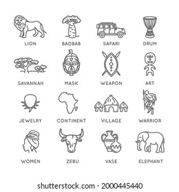 African Vector Icon Set, Africa Icons