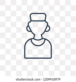 African vector outline icon isolated on transparent background, high quality linear African transparency concept can be used web and mobile