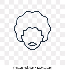 African vector outline icon isolated on transparent background, high quality linear African transparency concept can be used web and mobile