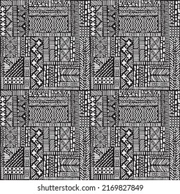 Patrón de vector africano sin fisuras al estilo étnico tribal. Fondo de estilo negro africano.