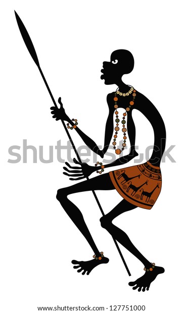 African Warrior Spear Stock Vector (Royalty Free) 127751000 | Shutterstock