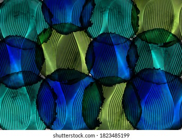 African Wax Print fabric, Ethnic handmade ornament for your design, Ethnic colorful tribal motifs, braid of wave geometric elements. Vector texture, afro textile Ankara watercolor style background 