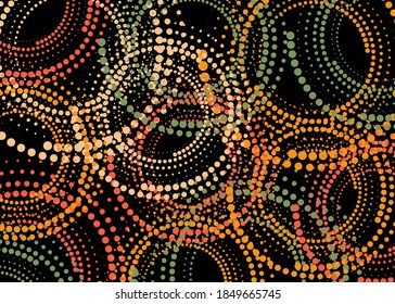 African Wax Print fabric, Ethnic handmade ornament for your design, colorful Spiral tribal motifs geometric elements. Vector texture, afro textile Ankara fashion style. Pareo wrap dress, Africa batik 