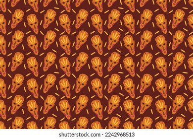 African Wax Print fabric, Ethnic handmade ornament for your design, Afro Ethnic flowers and tribal motifs pattern geometric elements. Vector texture, Africa seamless textile Ankara fashion style.