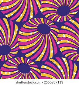 African wax print vector seamless pattern