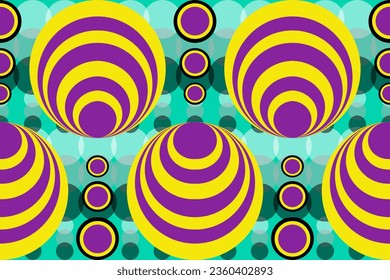 African wax prints, seamless beautiful, fashion colorful design, Geometric circle abstract motif, striking color, eye catching pattern, traditional African tribes, fabric Africa drawn and art design.